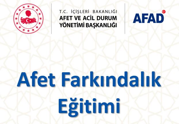 "Afet Farkındalık Eğitimi" Eğitim Sunusu