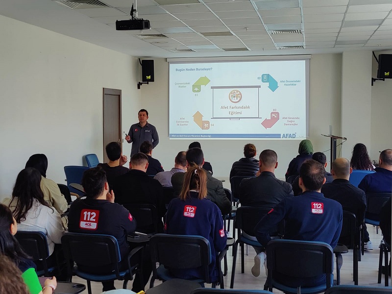“Tekirdağ 112 Acil Durum Çağrı Merkezi Personeline Afet Bilinci Eğitimi Verildi